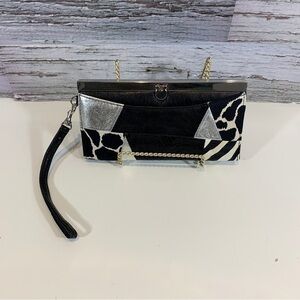 La Express Animal Print B&W Wallet Wristlet